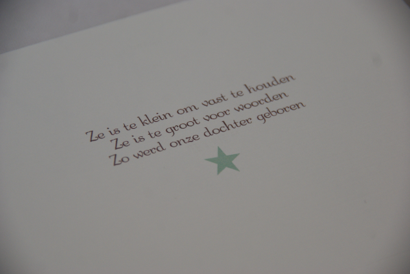 geboortekaartje julia lichtgroen 